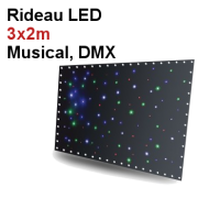Location Rideau étoilé LED DJ 3mx2m 96 Leds RGBW avec contrôleur sans pieds