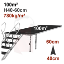 Location pack scène 100m² avec praticables H40-60cm
