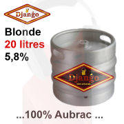 Fut de 20L de bière pression artisanale Django Blonde 5.8° - Remboursable (-5€)
