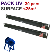 SOIRE UV 30: Pack Lumière Noire pour 30 personnes