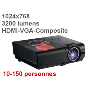 Location Videoprojecteur HDMI 3200 Lumens Contraste 4000:1