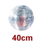 Location Pack boule Disco à facette 40cm avec moteur et projecteur