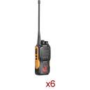 Location Pack 6 talkies-walkies longue portée étanches 5W (UHF-VHF)