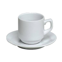 Location tasse à café 9cl blanche avec sous tasse