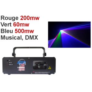 Location laser 800mw RGB RGB DMX ou musical