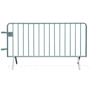 Location barrière de sécurité foule, longueur 2m, acier galvanisé