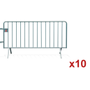 Location barrière de sécurité foule, longueur 2m, acier galvanisé